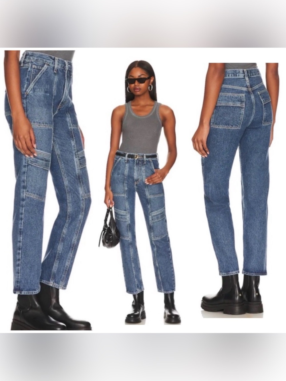 NWOT AGOLDE Cooper Cargo Jeans Regulation Size 28 Retails $215 on Revolve